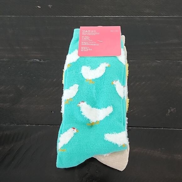 CHICKEN Fuzzy Socks by WHD Brand Pack of 2 Women's Size Medium 6 - 9 Shoe Size - Picture 4 of 6